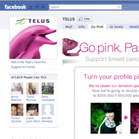 Go Pink Campaign Facebook App by TAXI Canada